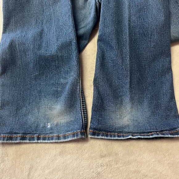 Rock & Roll Denim Embroidered Rival Low Rise Western Bootcut Jeans - Picture 15 of 16